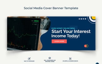 Online Money Earnings Facebook Cover Banner Design Template-08