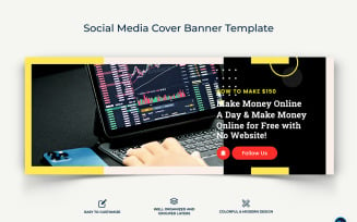 Online Money Earnings Facebook Cover Banner Design Template-20