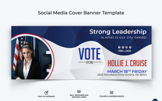 Political Campaign Facebook Cover Banner Design Template-14