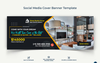 Real Estate Facebook Cover Banner Design Template-03