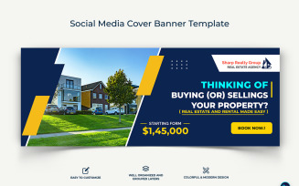 Real Estate Facebook Cover Banner Design Template-04