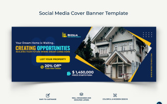 Real Estate Facebook Cover Banner Design Template-13