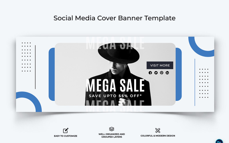 Sale and Offer Facebook Cover Banner Design Template-07 Social Media