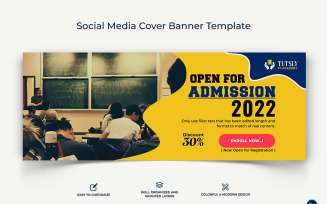 School Admissions Facebook Cover Banner Design Template-03