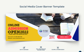 School Admissions Facebook Cover Banner Design Template-05