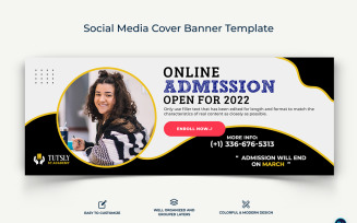 School Admissions Facebook Cover Banner Design Template-08