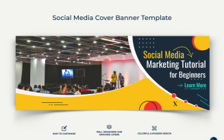 Social Media Workshop Facebook Cover Banner Design Template-01