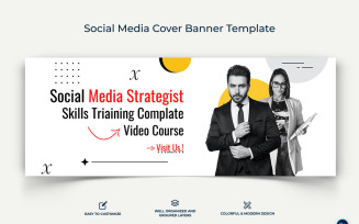 Social Media Workshop Facebook Cover Banner Design Template-04