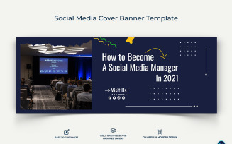 Social Media Workshop Facebook Cover Banner Design Template-05