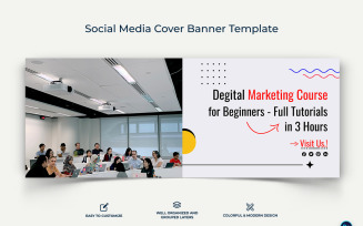 Social Media Workshop Facebook Cover Banner Design Template-06