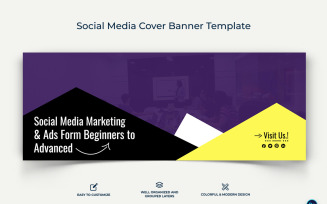 Social Media Workshop Facebook Cover Banner Design Template-10