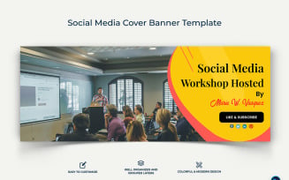 Social Media Workshop Facebook Cover Banner Design Template-11