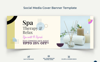 Spa and Salon Facebook Cover Banner Design Template-10