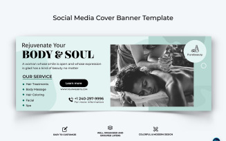 Spa and Salon Facebook Cover Banner Design Template-11