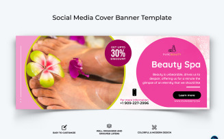Spa and Salon Facebook Cover Banner Design Template-12