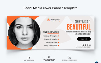 Spa and Salon Facebook Cover Banner Design Template-21