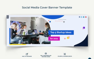 Startup Business Facebook Cover Banner Design Template-01