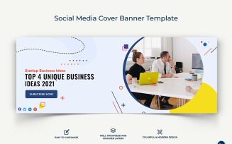 Startup Business Facebook Cover Banner Design Template-02