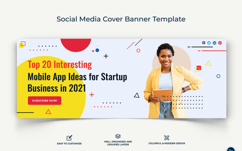 Startup Business Facebook Cover Banner Design Template-09 Social Media