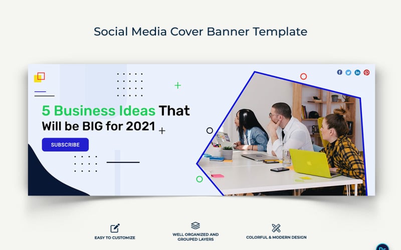 Startup Business Facebook Cover Banner Design Template-11 Social Media