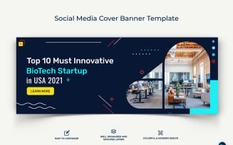 Startup Business Facebook Cover Banner Design Template-13