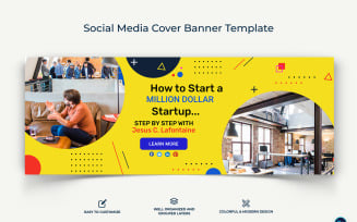 Startup Business Facebook Cover Banner Design Template-15