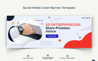 Startup Business Facebook Cover Banner Design Template-16