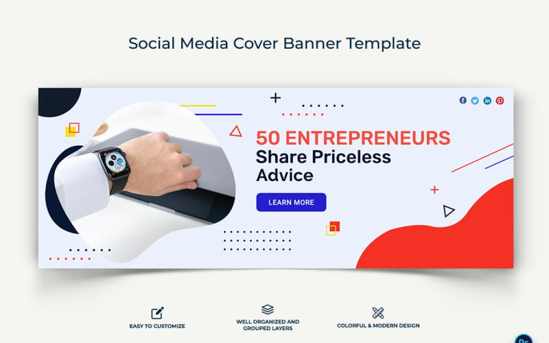 Startup Business Facebook Cover Banner Design Template-16 Social Media