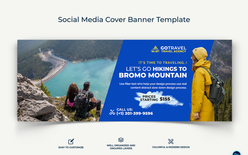 Travel Facebook Cover Banner Design Template-21 Social Media