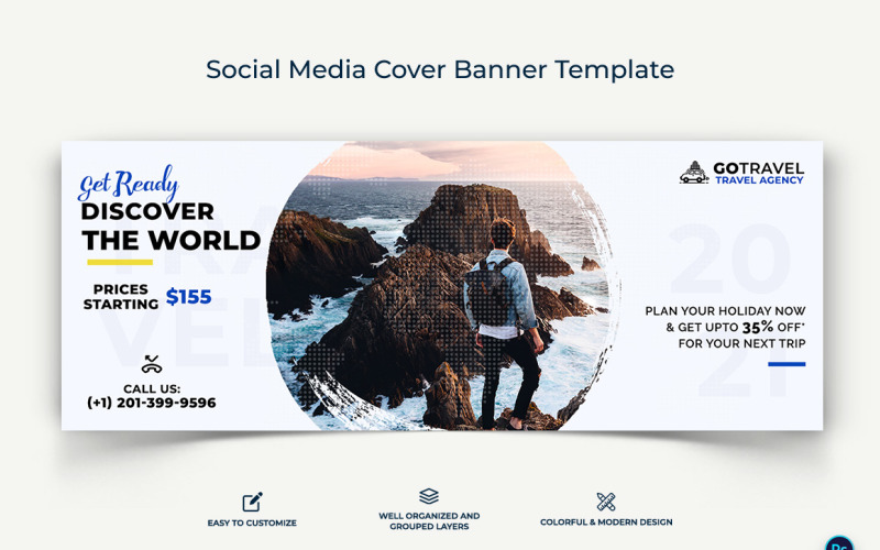 Travel Facebook Cover Banner Design Template-22 Social Media
