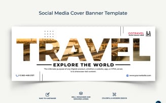 Travel Facebook Cover Banner Design Template-28