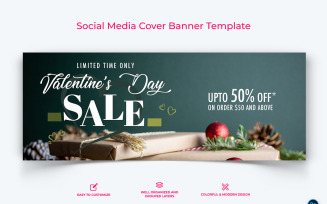 Valentines Day Facebook Cover Banner Design Template-03