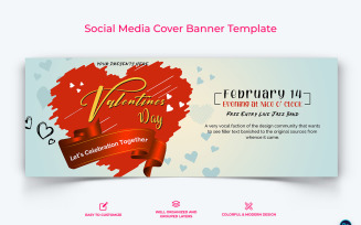 Valentines Day Facebook Cover Banner Design Template-05