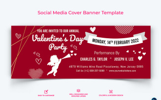 Valentines Day Facebook Cover Banner Design Template-09