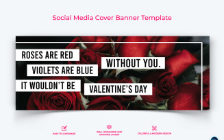 Valentines Day Facebook Cover Banner Design Template-15