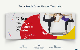 Yoga and Meditation Facebook Cover Banner Design Template-03