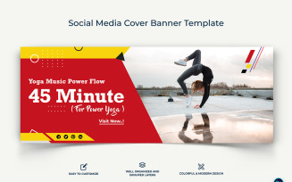 Yoga and Meditation Facebook Cover Banner Design Template-04
