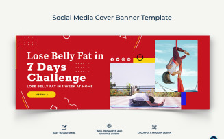 Yoga and Meditation Facebook Cover Banner Design Template-05