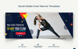 Yoga and Meditation Facebook Cover Banner Design Template-10