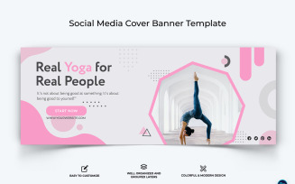 Yoga and Meditation Facebook Cover Banner Design Template-17