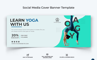 Yoga and Meditation Facebook Cover Banner Design Template-22