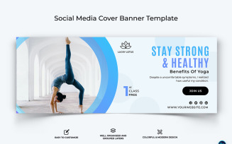 Yoga and Meditation Facebook Cover Banner Design Template-26