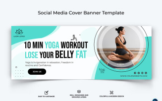 Yoga and Meditation Facebook Cover Banner Design Template-28