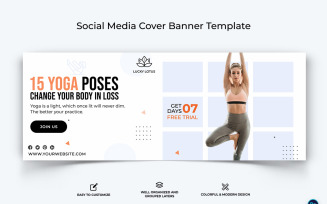 Yoga and Meditation Facebook Cover Banner Design Template-30