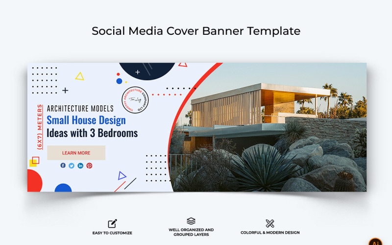 Architecture Facebook Cover Banner Design Template-05 Social Media