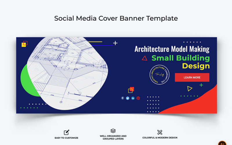 Architecture Facebook Cover Banner Design Template-06 Social Media