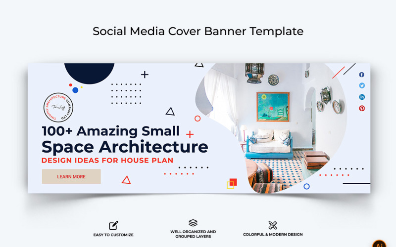 Architecture Facebook Cover Banner Design Template-10 Social Media