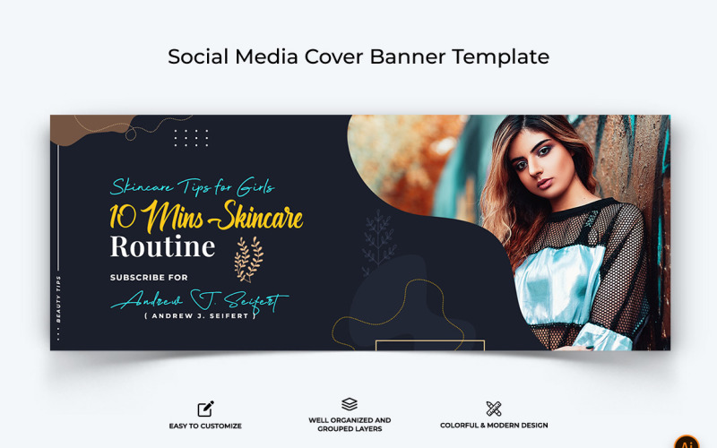 Beauty Tips Facebook Cover Banner Design-02 Social Media