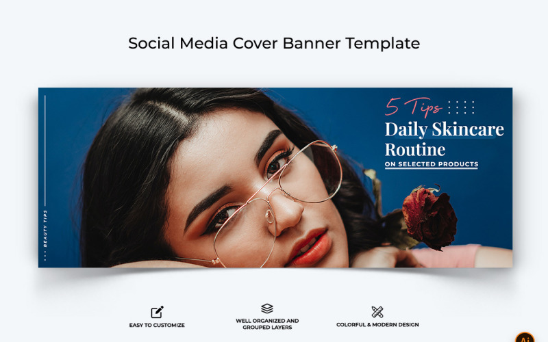 Beauty Tips Facebook Cover Banner Design-03 Social Media