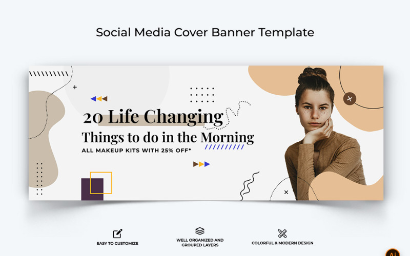 Beauty Tips Facebook Cover Banner Design-05 Social Media